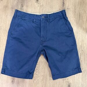 Classic Navy Flat Front Men's Shorts